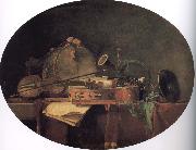 Jean Baptiste Simeon Chardin Folk instruments painting
